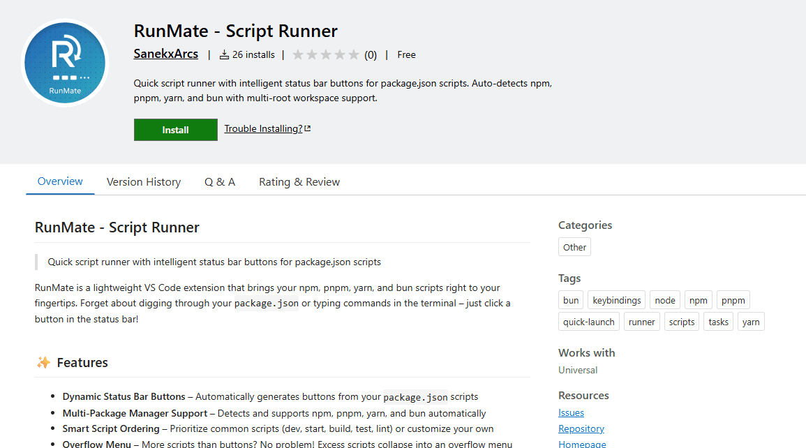 VS Code Extensions Pack screenshot 1