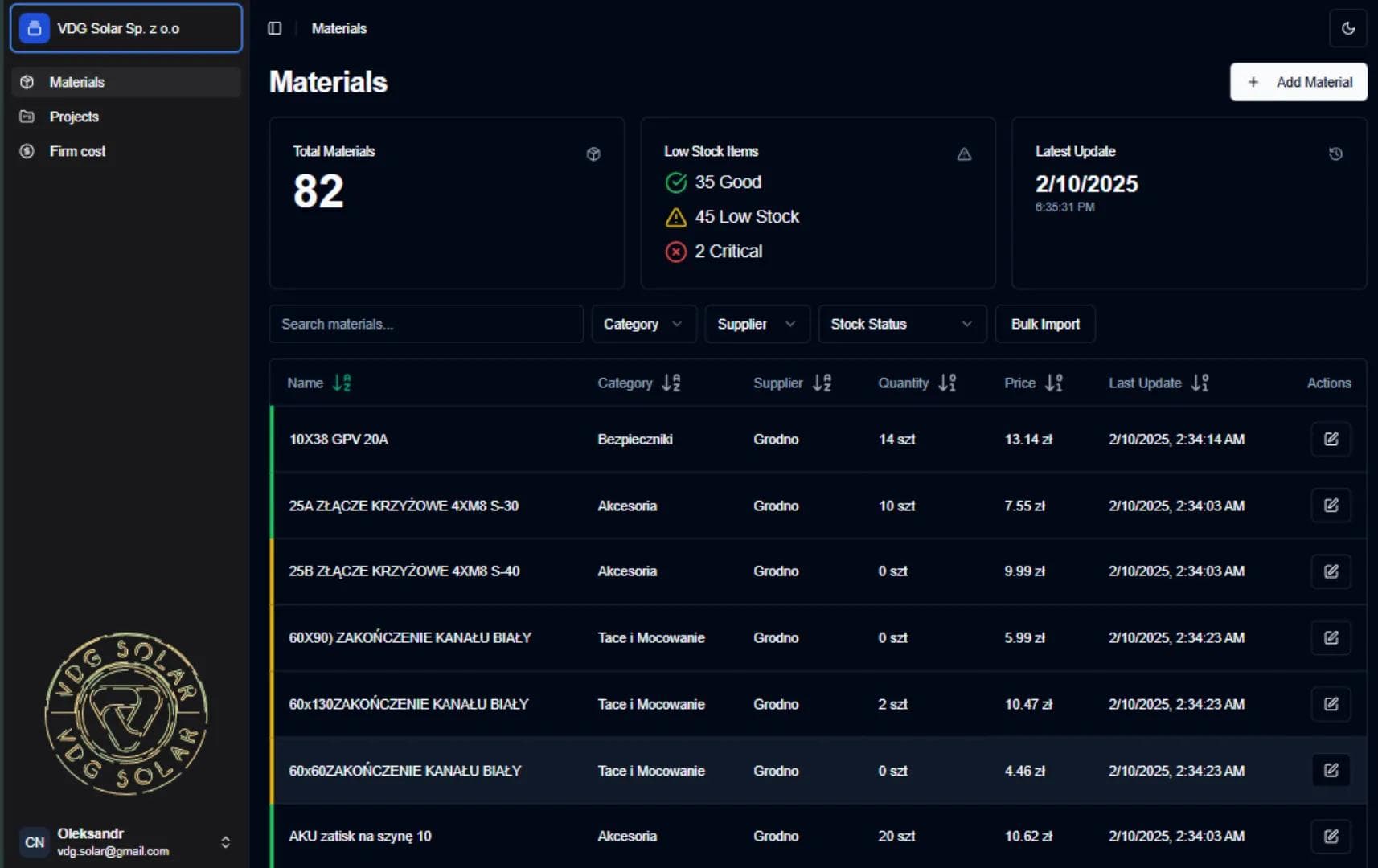 ERM System - MVP screenshot 3