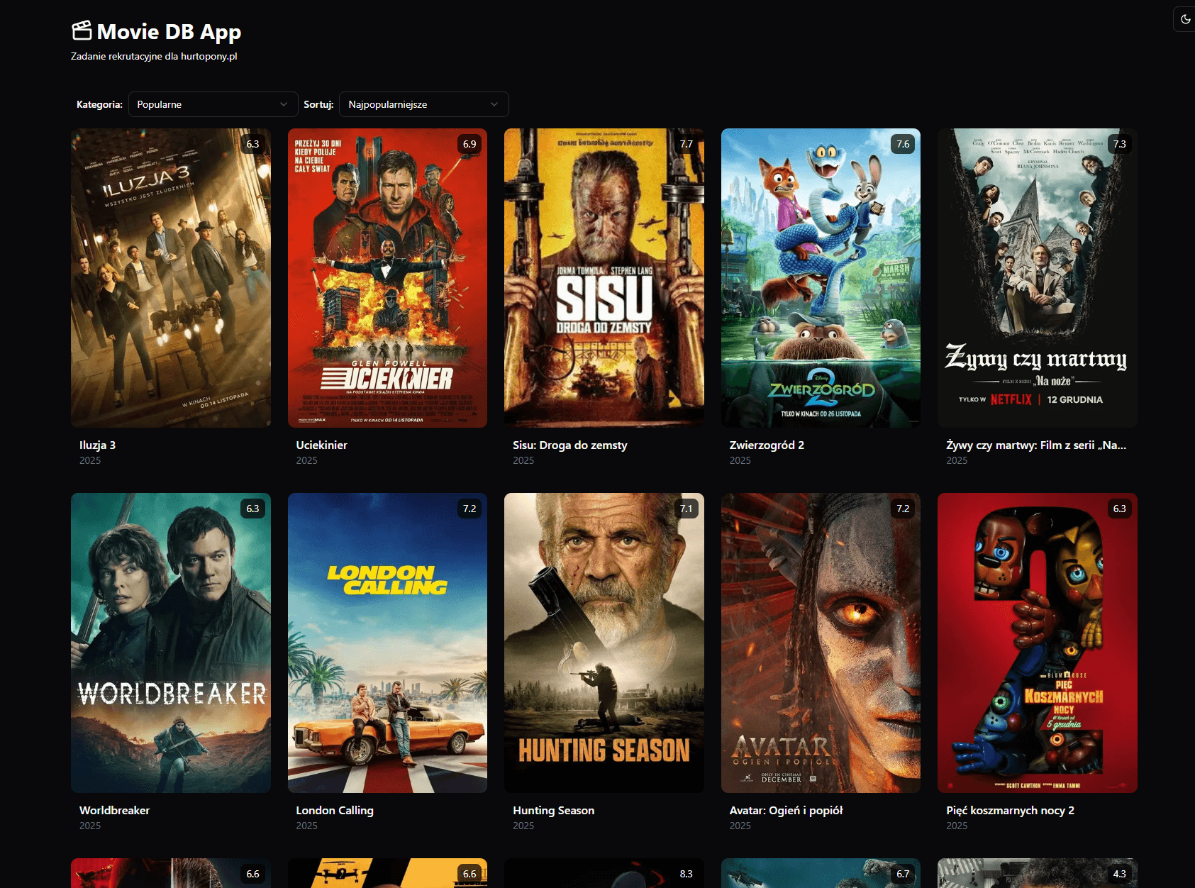 Movie Browser App screenshot 1